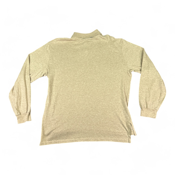 Vintage Ralph Lauren Polo Shirt Adult LARGE Brown Long Sleeve Small Pony 90s - Picture 3 of 12